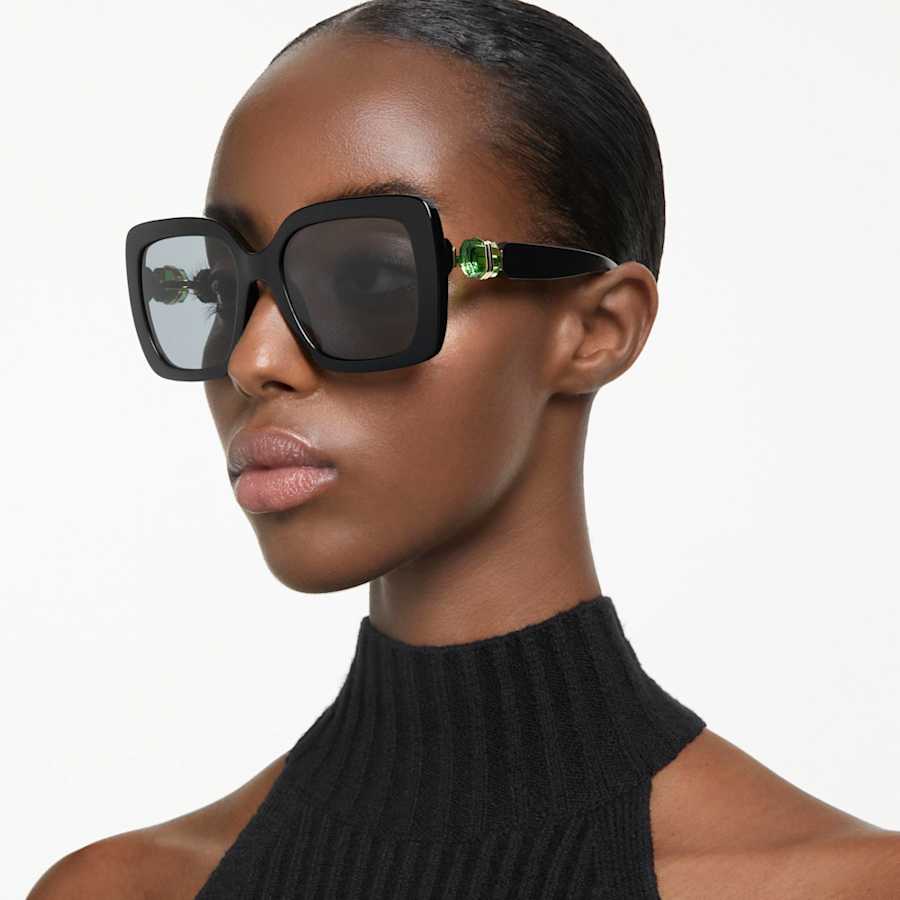 LENTES DE SOL SWAROVSKI LUCENT, FORMA CUADRADA, NEGRAS