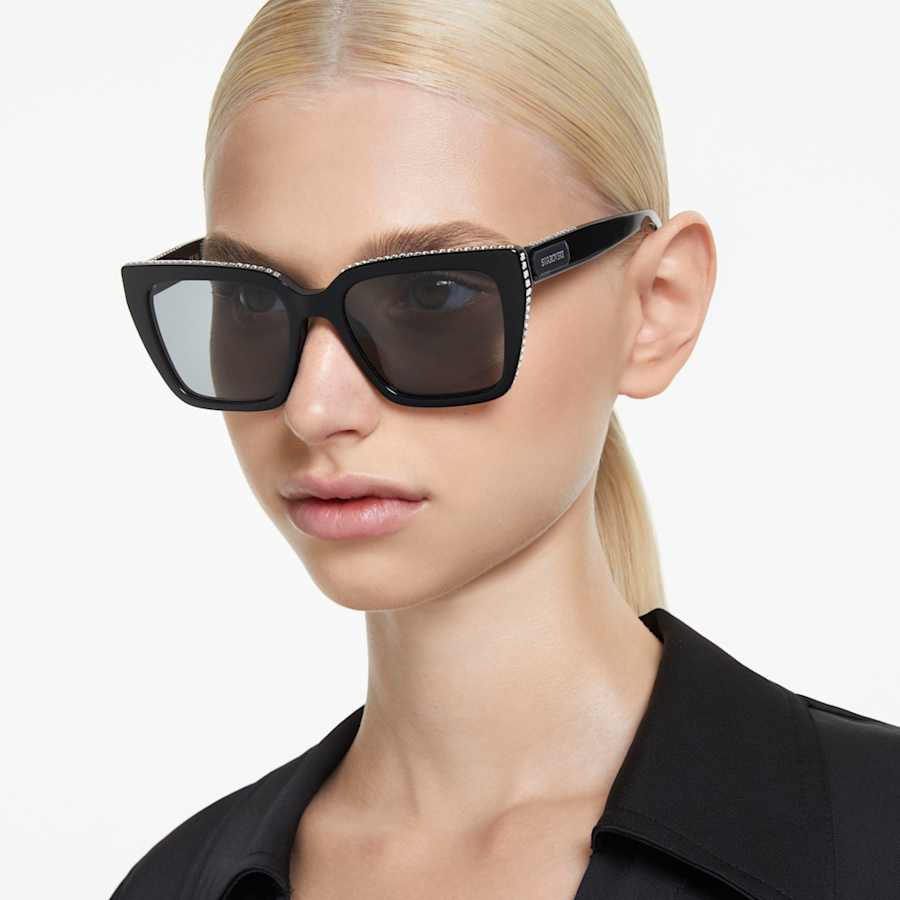 LENTES DE SOL SWAROVSKI ORBITA FORMA CUADRADA, NEGRAS