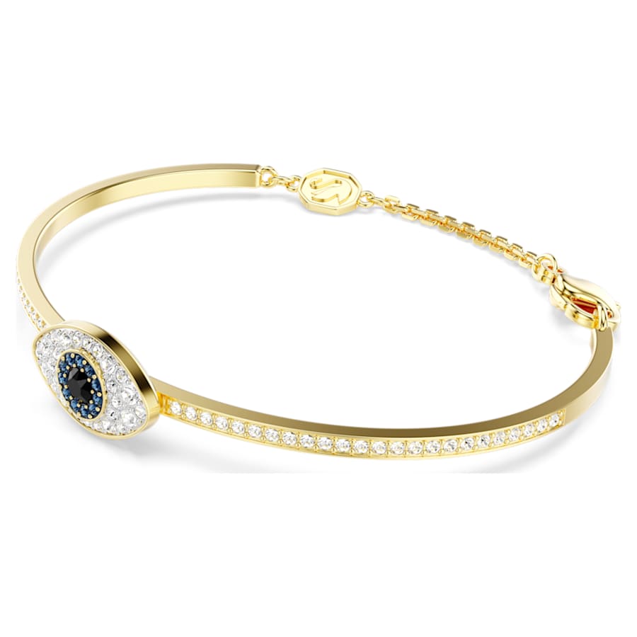 PULSERA SWAROVSKI SYMBOLICA OJO TURCO, AZUL, BAÑO TONO ORO