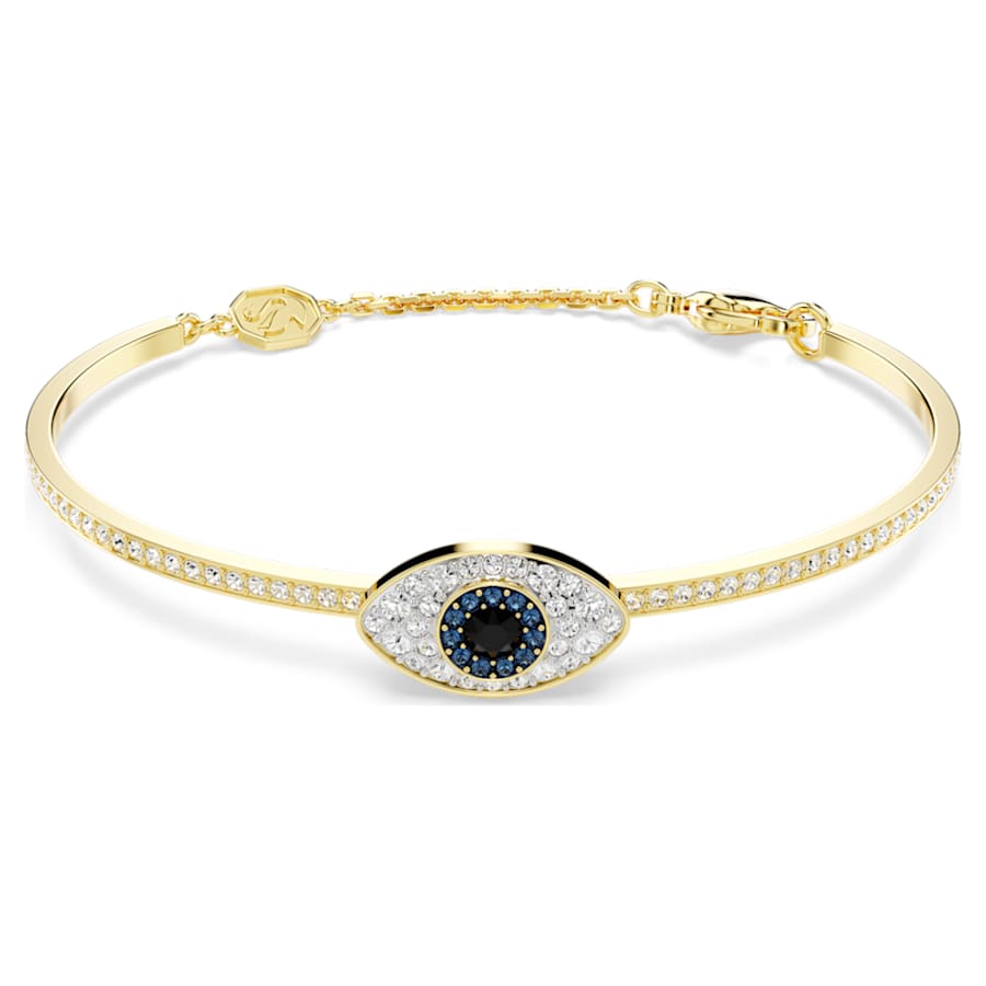 PULSERA SWAROVSKI SYMBOLICA OJO TURCO, AZUL, BAÑO TONO ORO