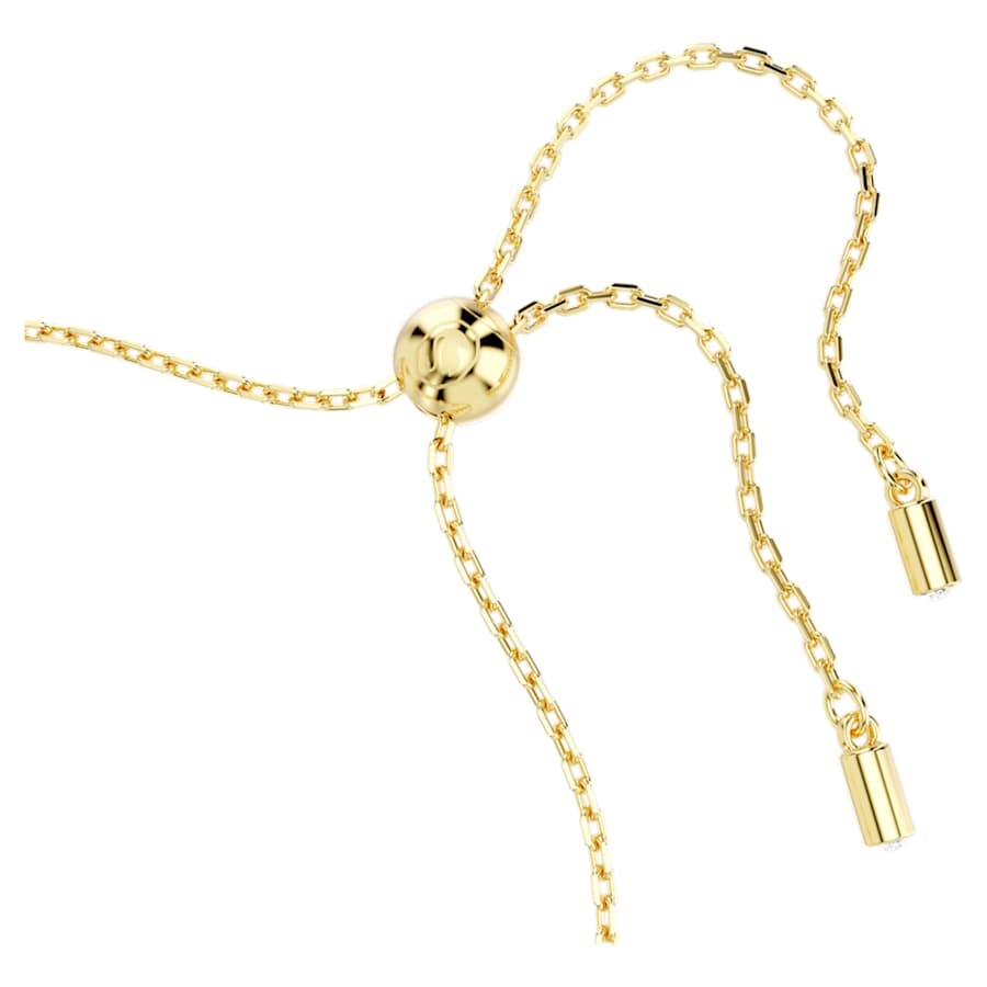 PULSERA SWAROVSKI SYMBOLICA CRYSTAL PEARLS, TALLA REDONDA, AZUL, BAÑO TONO ORO, TALLA M