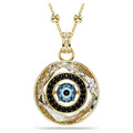 COLLAR SWAROVSKI SYMBOLICA OJO TURCO, MEDIANO, MULTICOLOR, BAÑO TONO ORO