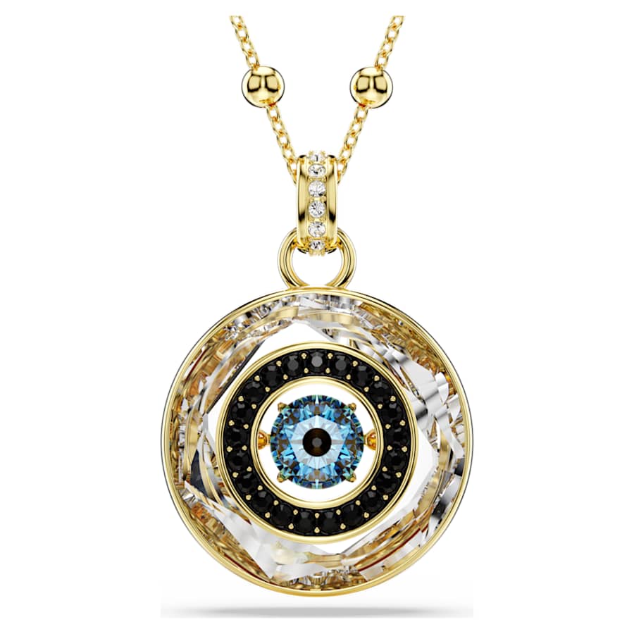 COLLAR SWAROVSKI SYMBOLICA OJO TURCO, MEDIANO, MULTICOLOR, BAÑO TONO ORO