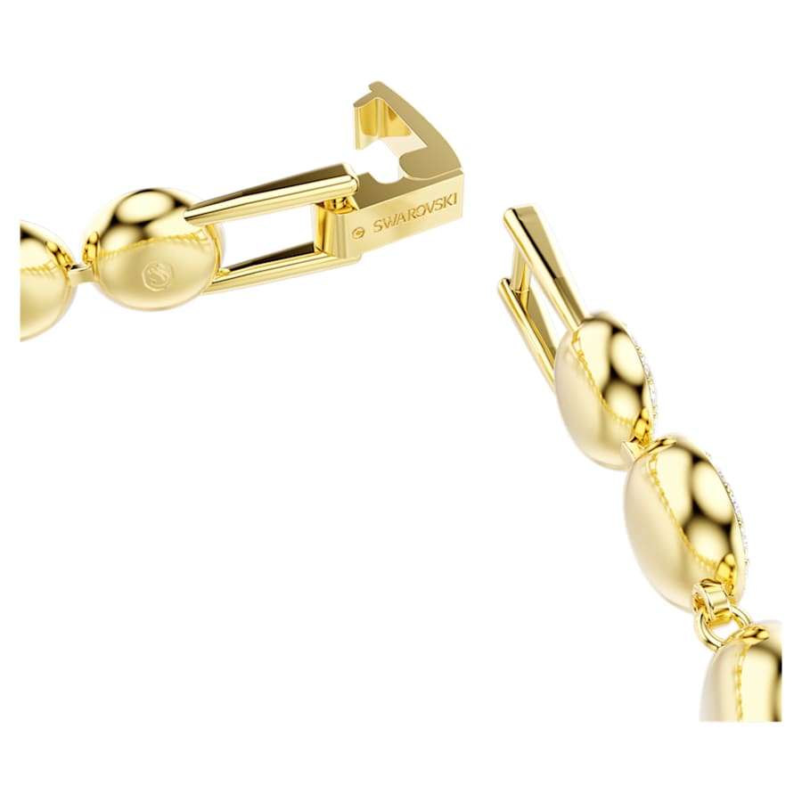 PULSERA SWAROVSKI TENNIS ANGELIC, TALLA REDONDA, CRISTAL, BAÑO TONO ORO
