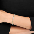PULSERA SWAROVSKI TENNIS ANGELIC, TALLA REDONDA, CRISTAL, BAÑO TONO ORO