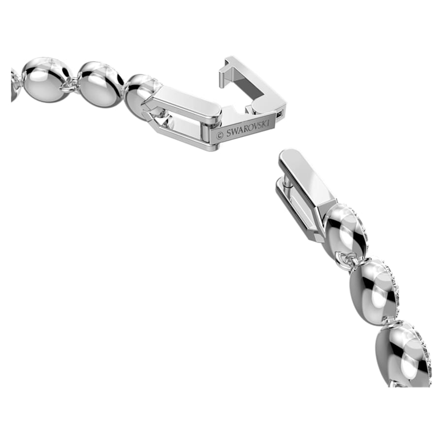 PULSERA SWAROVSKI ANGELIC TENNIS TALLA REDONDA, PEQUECÑA, BLANCA, BAÑO DE RODIO