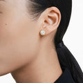 ARETES SWAROVSKI UNA ANGELIC TALLA REDONDA, TONO ORO, BAÑO TONO ORO