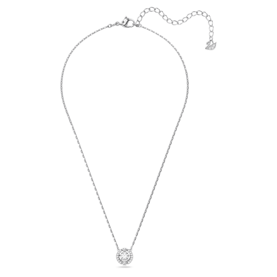 COLLAR SWAROVSKI SPARKLING DANCE TALLA REDONDA, BLANCO, BAÑO DE RODIO