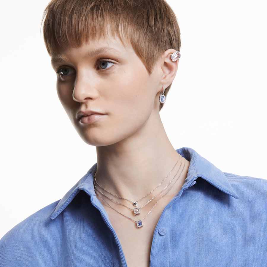 COLLAR SWAROVSKI MILLENIA TALLA OCTOGONAL, BLANCO, BAÑO DE RODIO