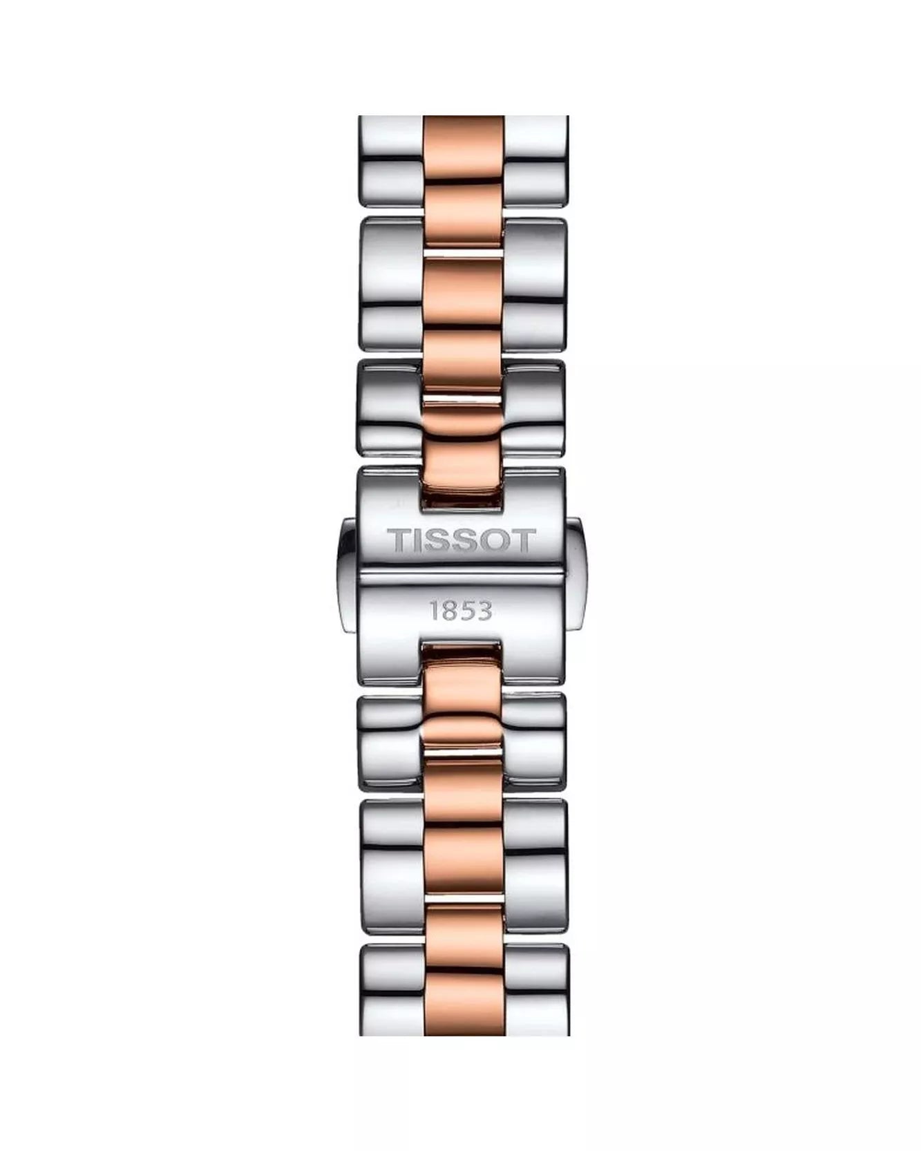 RELOJ TISSOT T-WAVE, CUARZO, ESFERA DE MADRE PERLA BLANCA, BRAZALETE DE ACERO, 30 MM
